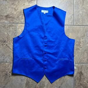 Vesuvio Napoli in Italy satin cobalt tuxedo vest